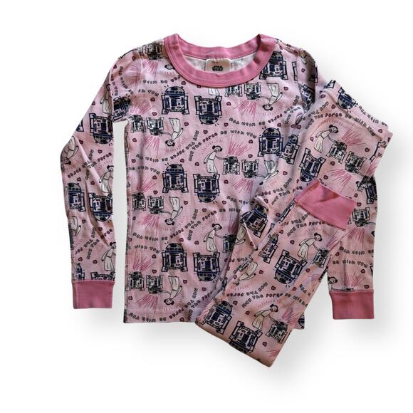 Hanna Andersson Other - Hanna Andersson x Star Wars organic Leia & R2D2 hearts pajamas